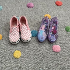 Vans and princess shoes